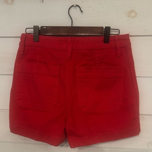 Madewell Cotton Canvas Jean Shorts Americana Red - Size 26 . Great concept! - Picture 5 of 12